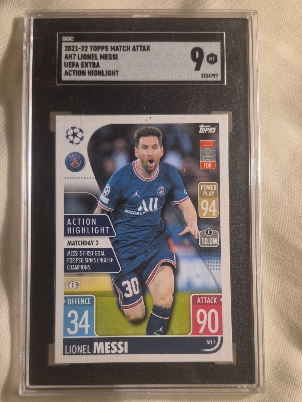 Topps Lionel Messi Home Design- Blue, White, Red Accents